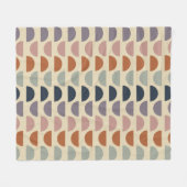 色スタイリッシュの図形パタ自然ーン  フリースブランケット (正面(横))