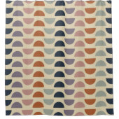 色スタイリッシュの幾何形状パタ自然ーン シャワーカーテン (正面)