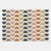 色スタイリッシュの幾何形状パタ自然ーン ラッピングペーパーシート (正面3)