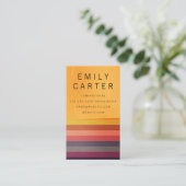 色スタイリッシュカラフル帯 名刺 (スタンド正面)