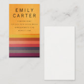色スタイリッシュカラフル帯 名刺 (正面/裏面)
