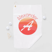 色スタイリッシュモノグラムのの手紙Aゴルフタオル ゴルフタオル (インサイチュ)