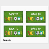 色スタイリッシュ数々の新学期 長方形シール (シート)