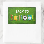 色スタイリッシュ数々の新学期 長方形シール (バッグ)