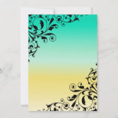 色スタイリッシュ渦グラデーション婚約パーティ 招待状 (裏面)