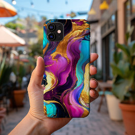 色スタイリッシュ鮮やか液状金属第1206号 iPhone 13 PRO MAXケース