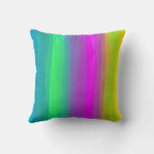 色ストライプのデザイン クッション (裏面)