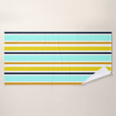 色ストライプの付き抽象芸術のストライプ背景六 バスタオル (バスタオル)