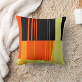 色ストライプの付き絵を描アートデザイン抽象芸術 クッション (ブランケット)