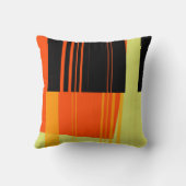 色ストライプの付き絵を描アートデザイン抽象芸術 クッション (裏面)