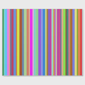 色ストライプの色 ラッピングペーパー (フラット)