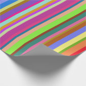 色ストライプの色 ラッピングペーパー (角)