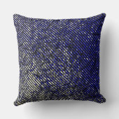 色ストライプや形が損なわれた青い色 クッション (裏面)