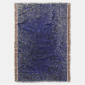 色ストライプや形が損なわれた青い色 スローブランケット (正面縦)