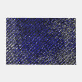色ストライプや形が損なわれた青い色 ドアマット (正面)
