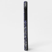 色ストライプや形が損なわれた青い色 Case-Mate iPhoneケース (裏面/左)