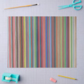 色ストライプティッシュペーパー 薄葉紙 (クラフト)