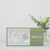 色ストライプ付き01 サンキューカード (スタンド正面)