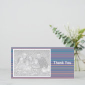 色ストライプ付き02 サンキューカード (スタンド正面)