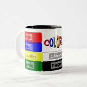 色スペインの語練習 ツートーンマグカップ (正面左)