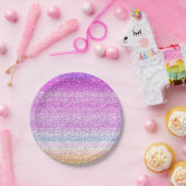 色スペクトルの輝きの効果 ペーパープレート (パーティー)