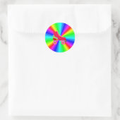 色スペクトル放射状上のローラスケート ラウンドシール (バッグ)