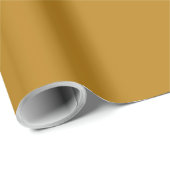 色ダーク無地のマスタード茶色がかった黄色 ラッピングペーパー (ロールコーナー)