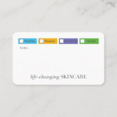 色チェックボックス付きのレジメンビズカード 名刺 (裏面)