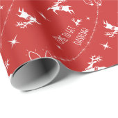 色トナカイのライトダッシュレッドを選択 ラッピングペーパー (ロールコーナー)