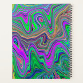 色トリップ(幻覚体験)のようなの緑と紫の波 プランナー手帳 (裏面)
