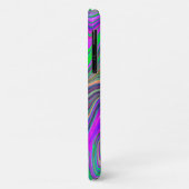 色トリップ（幻覚体験）のようなの緑と紫の波 Case-Mate iPhoneケース (裏面/左)