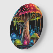 色ネオン ラージ壁時計 (傾斜)