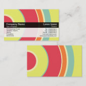 色バンド-黒カラフルな円01 名刺 (正面/裏面)