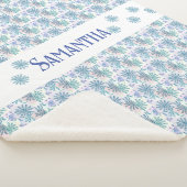 色パステル数々のパッチワークデイジー シェルパブランケット (3/4)