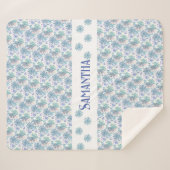 色パステル数々のパッチワークデイジー シェルパブランケット (正面(横))