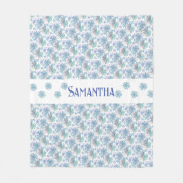 色パステル数々のパッチワークデイジー フリースブランケット