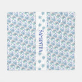 色パステル数々のパッチワークデイジー フリースブランケット (正面(横))