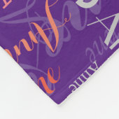 色パターン（の模様が）ある名フリースブランケット紫 フリースブランケット (角)