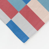 色パッチワークパターン121214b フリースブランケット (角)