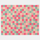 色パッチワークパターン151214 フリースブランケット (正面(横))