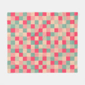 色パッチワークパターン151214 フリースブランケット (正面(横))