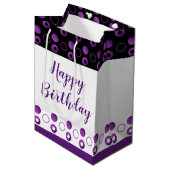 色パーソナライズされたと文字の選択 ミディアムペーパーバッグ (正面アングル)