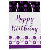 色パーソナライズされたと文字の選択 ミディアムペーパーバッグ (正面)