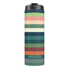 色パーソナライズされたのストライプ タンブラー