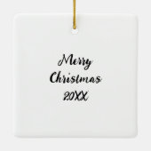 色パーソナライズされたの小さな女の子プリンセス セラミックオーナメント (裏面)