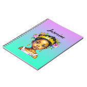 色パーソナライズされたの小さな女の子プリンセス ノートブック (左側)