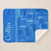 色パーソナライズされたの濃淡を意味するコリン名 シェルパブランケット (正面(横))