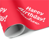 色パーソナライズされたカスタム誕生日 ラッピングペーパー (ロールコーナー)