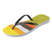 色パーソナライズされたモノグラムの帯 ビーチサンダル (アングル)