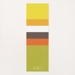 色パーソナライズされたモノグラムの帯 ヨガマット